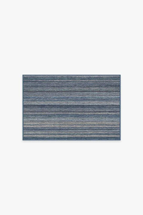 Multi Stripe Blue Rug