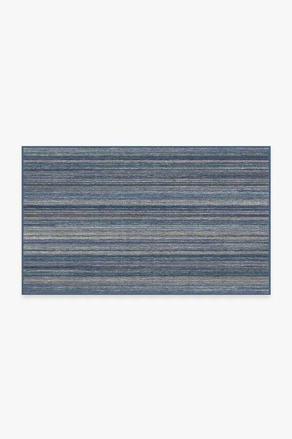 Multi Stripe Blue Rug