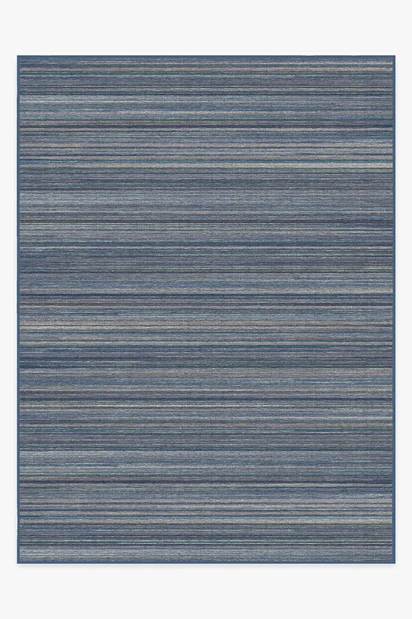 Multi Stripe Blue Rug