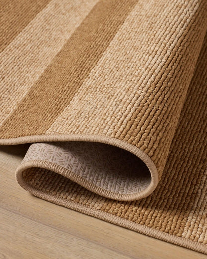 Nolan Bold Stripe Natural & Dark Natural Performance Weave Rug