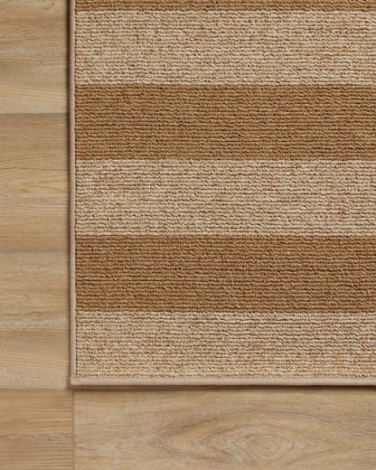 Nolan Bold Stripe Natural & Dark Natural Performance Weave Rug
