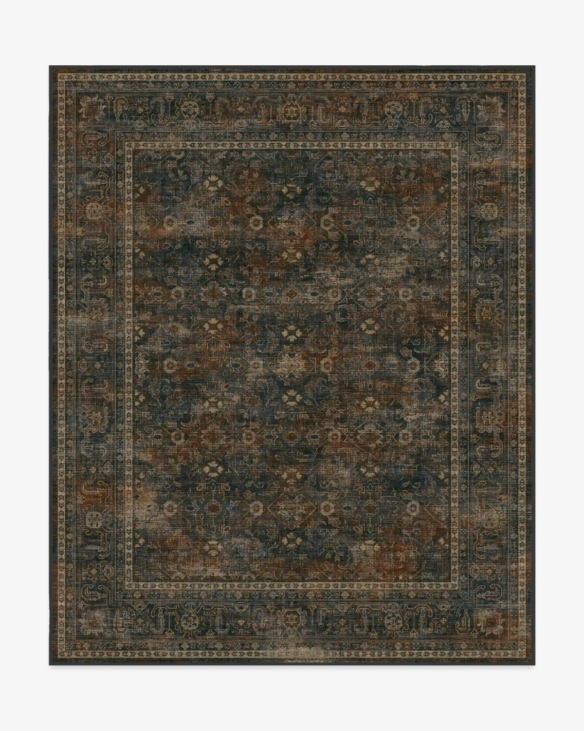 Ophelia Navy & Redwood Rug