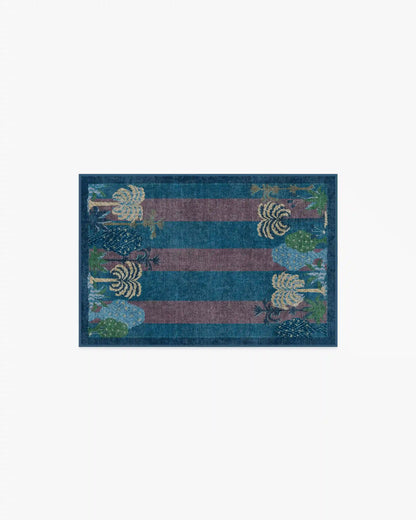 Palmistry Pinstripe Blue Rug by Jungalow