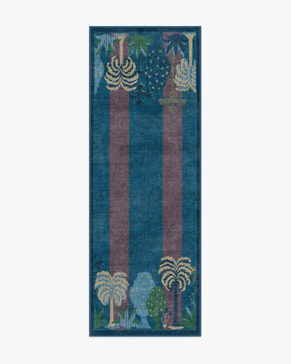 Palmistry Pinstripe Blue Rug by Jungalow