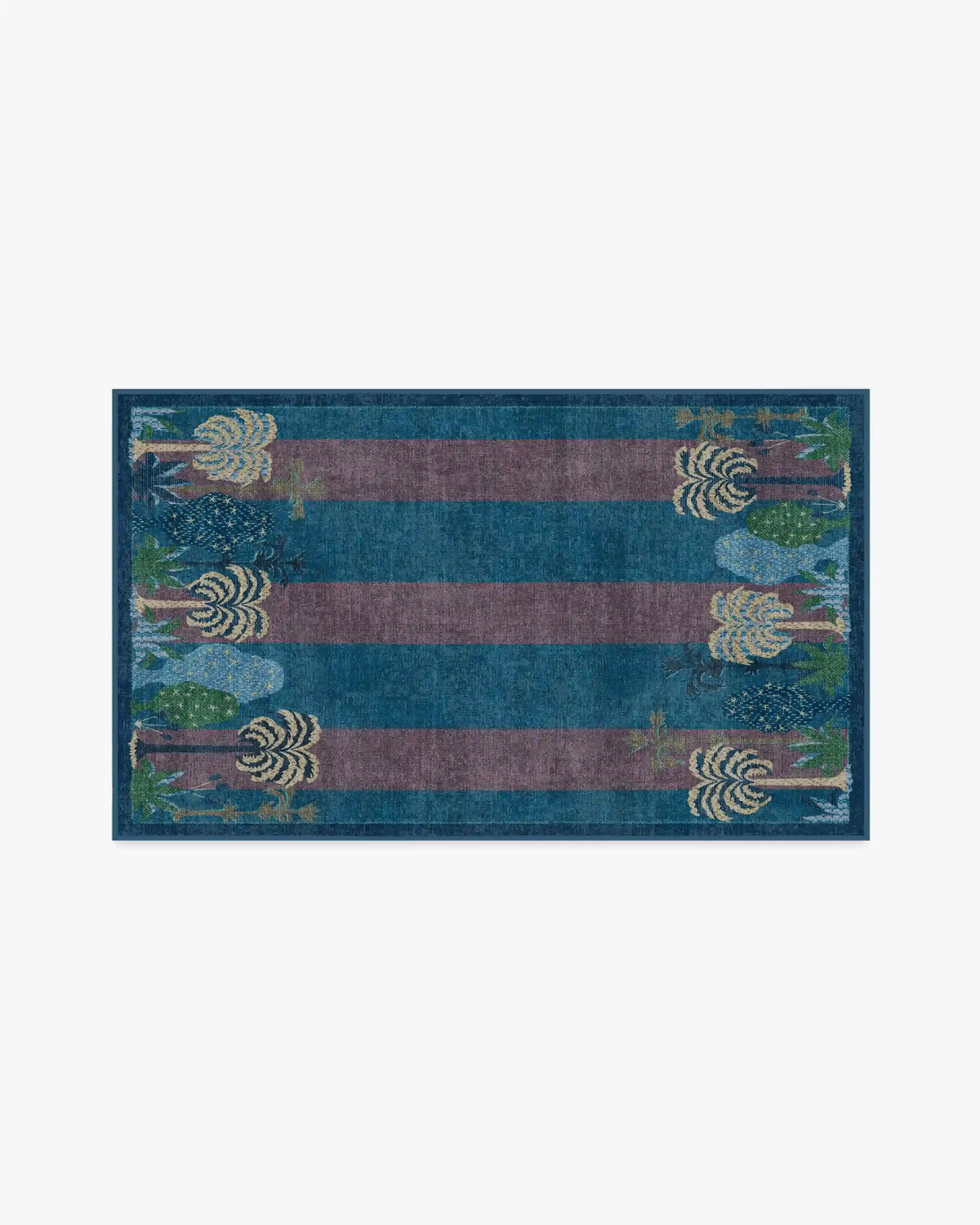 Palmistry Pinstripe Blue Rug by Jungalow