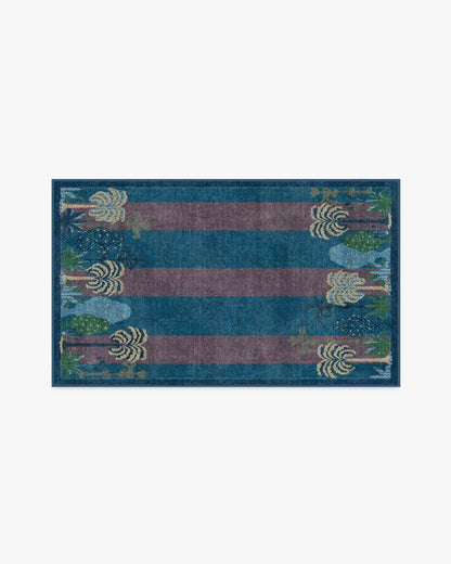 Palmistry Pinstripe Blue Rug by Jungalow