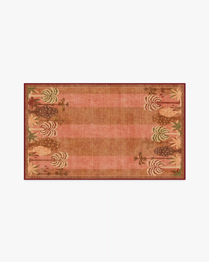 Palmistry Pinstripe Warm Brown Rug by Jungalow