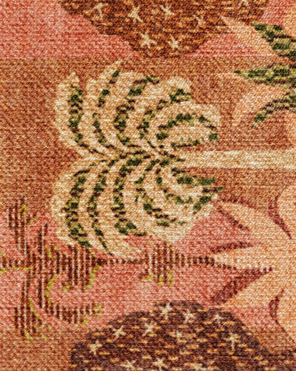 Palmistry Pinstripe Warm Brown Rug by Jungalow