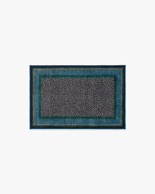 Panthera Blue & Green Rug by Scalamandré