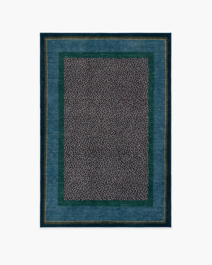Panthera Blue & Green Rug by Scalamandré