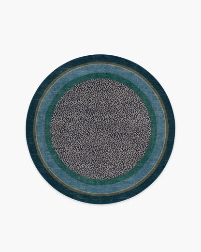 Panthera Blue & Green Rug by Scalamandré