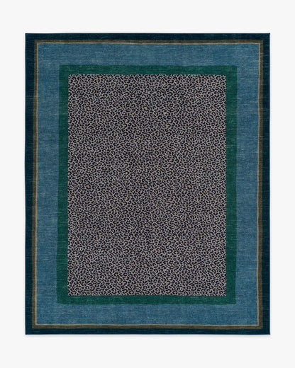 Panthera Blue & Green Rug by Scalamandré