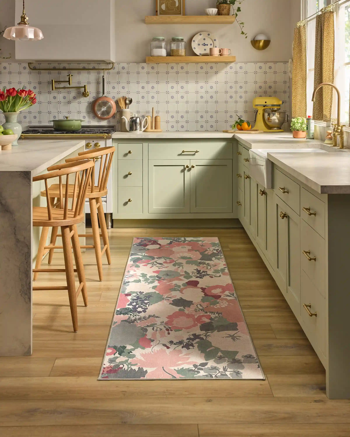 Parchment Shadow Pink Rug by Liberty