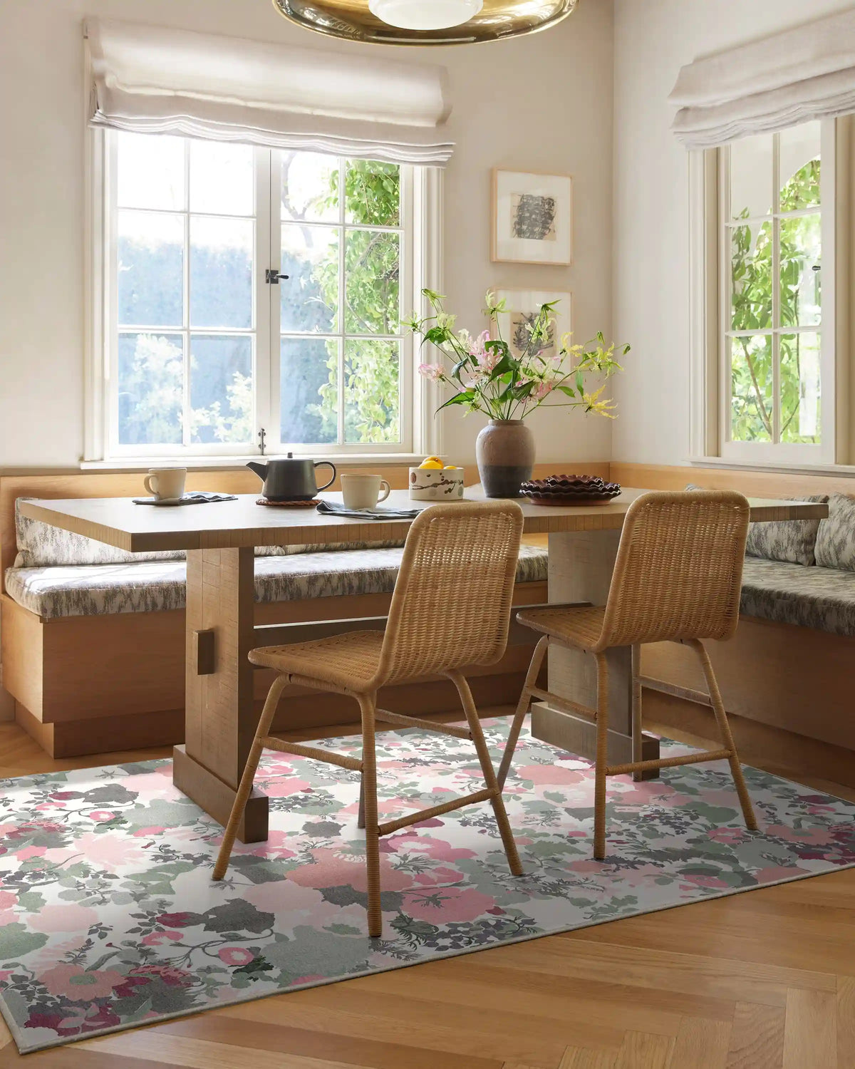 Parchment Shadow Pink Rug by Liberty