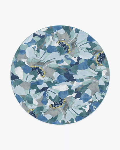 Peony Promenade Slate Blue Rug by Liberty