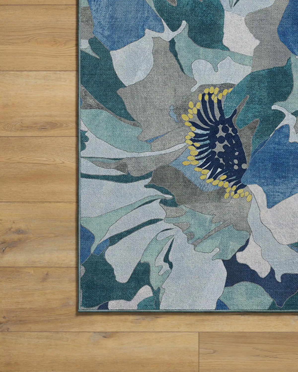 Peony Promenade Slate Blue Rug by Liberty