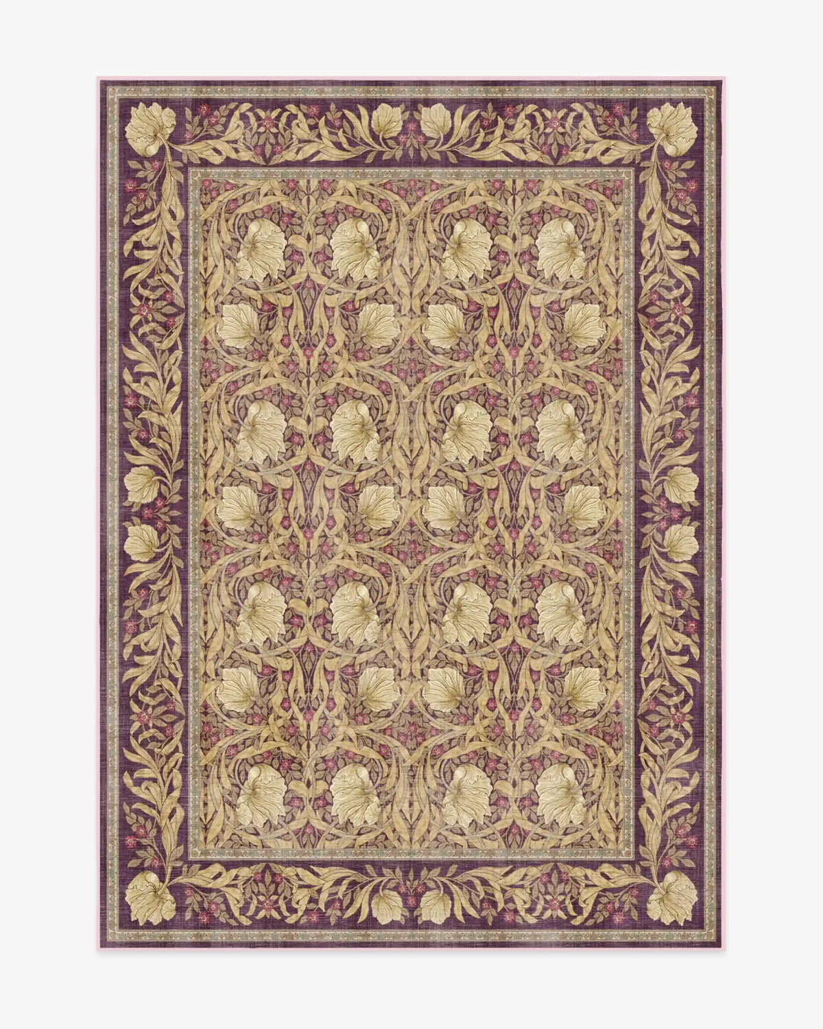 Pimpernel Mauve Rug by Morris & Co.