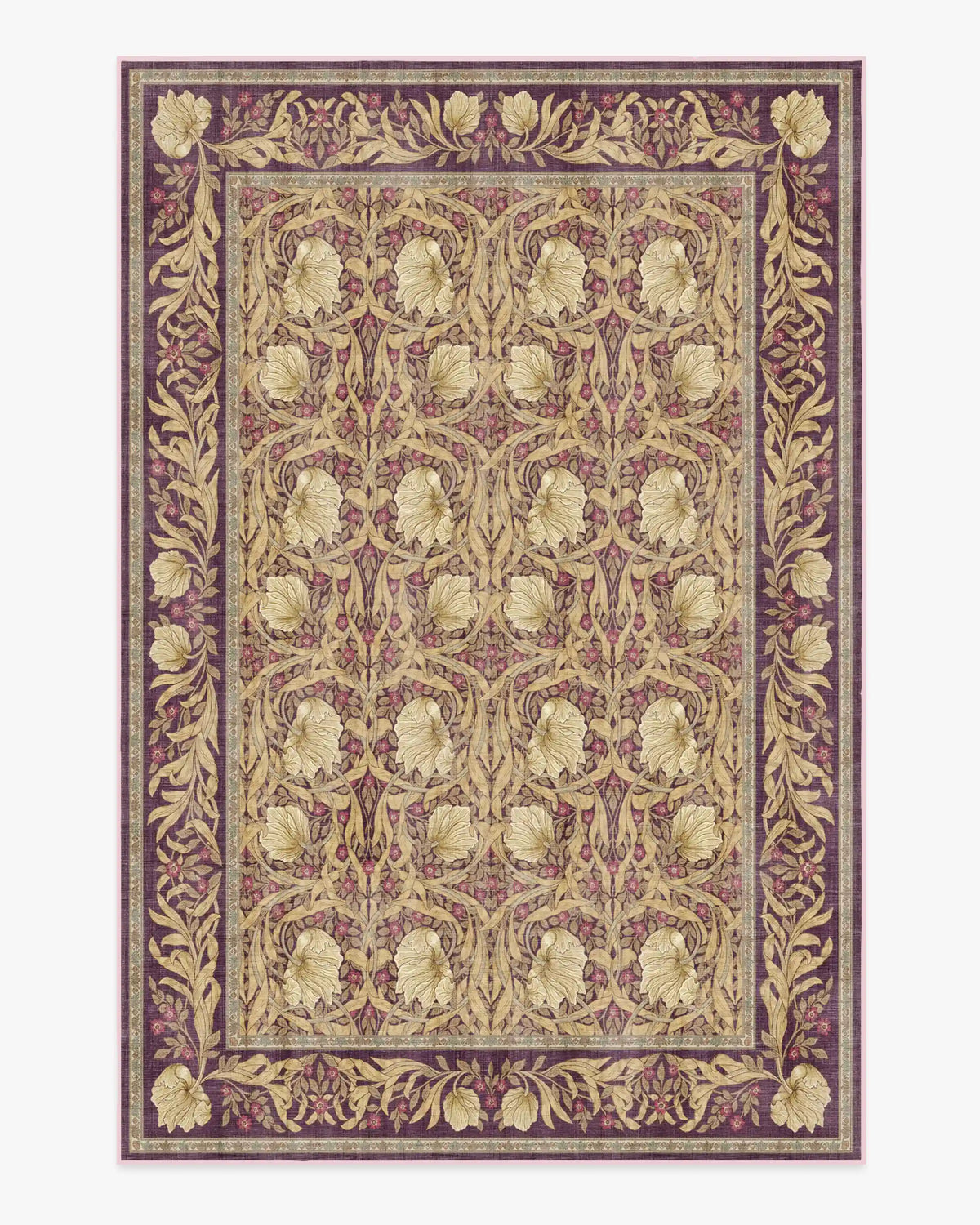 Pimpernel Mauve Rug by Morris & Co.