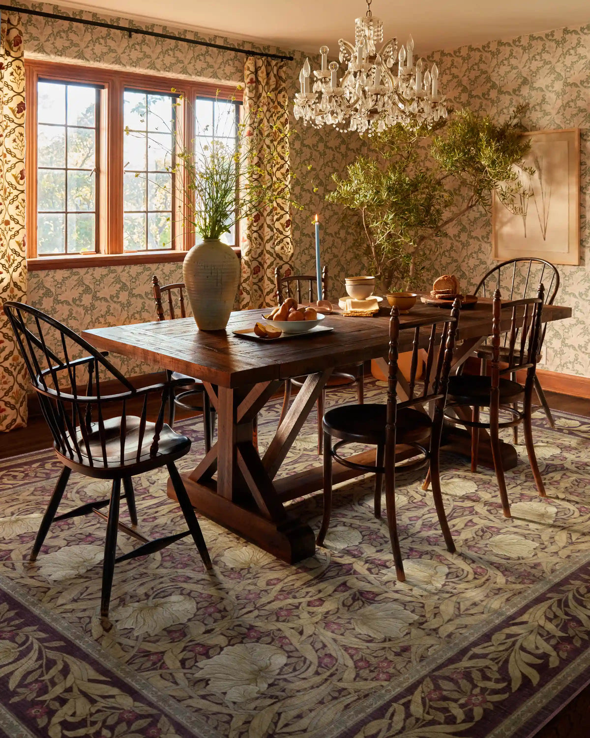 Pimpernel Mauve Rug by Morris & Co.