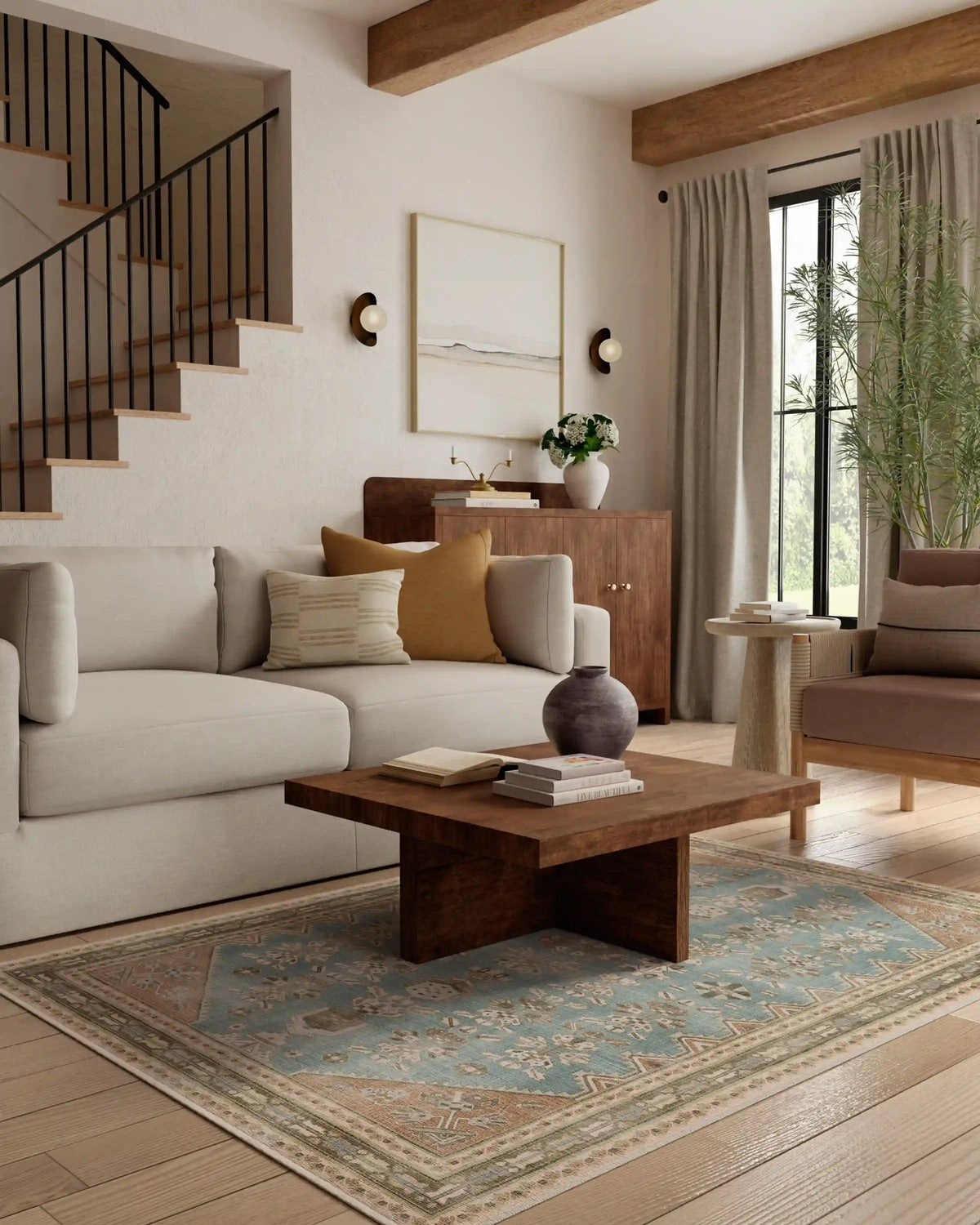 Pradera Blue & Terracotta Rug