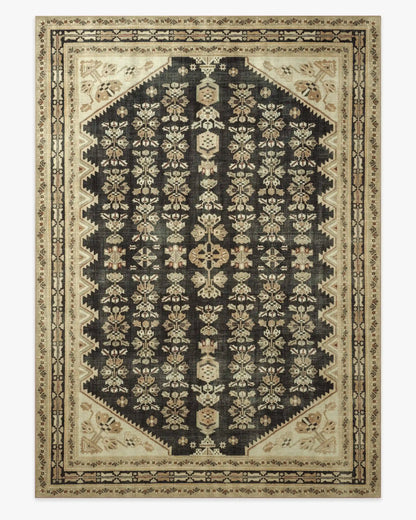Pradera Tan & Soft Black Rug