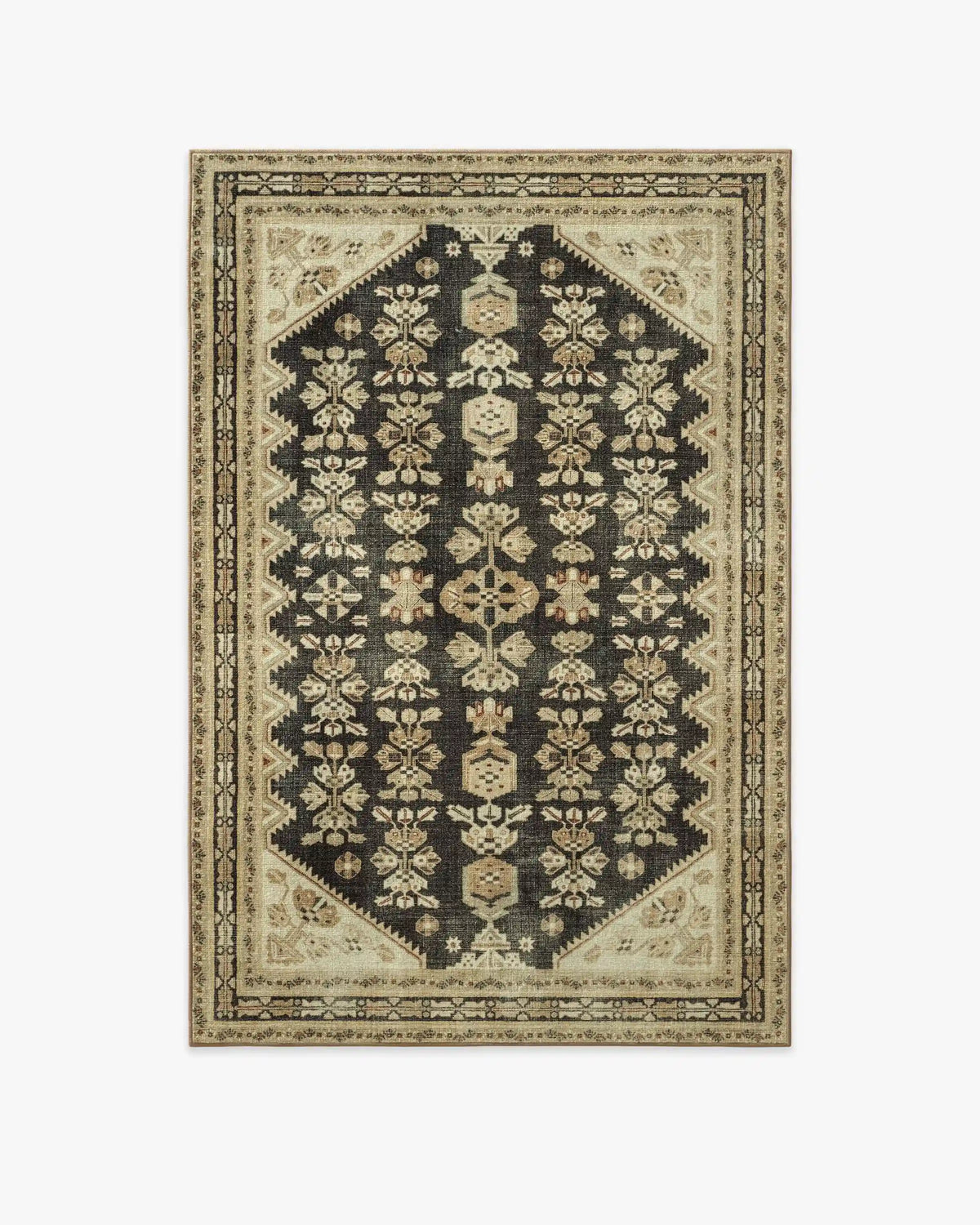 Pradera Tan & Soft Black Rug