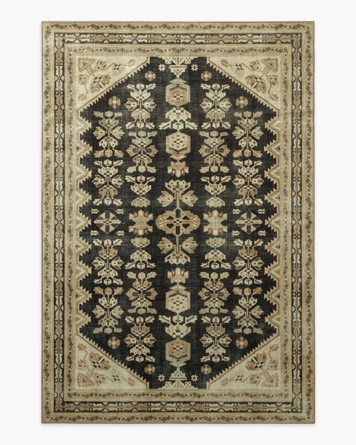 Pradera Tan & Soft Black Rug