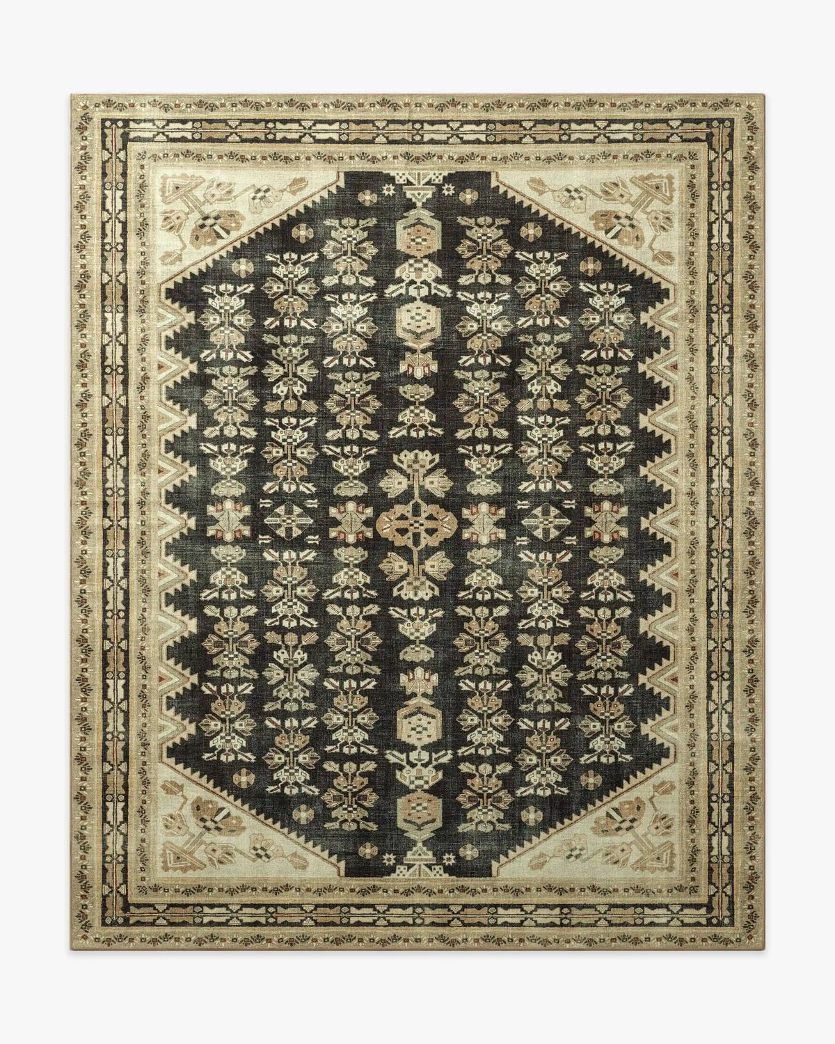 Pradera Tan & Soft Black Rug