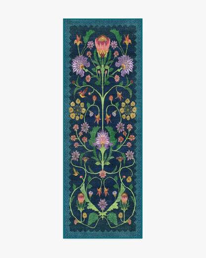 Protea Blue Rug by Iris Apfel