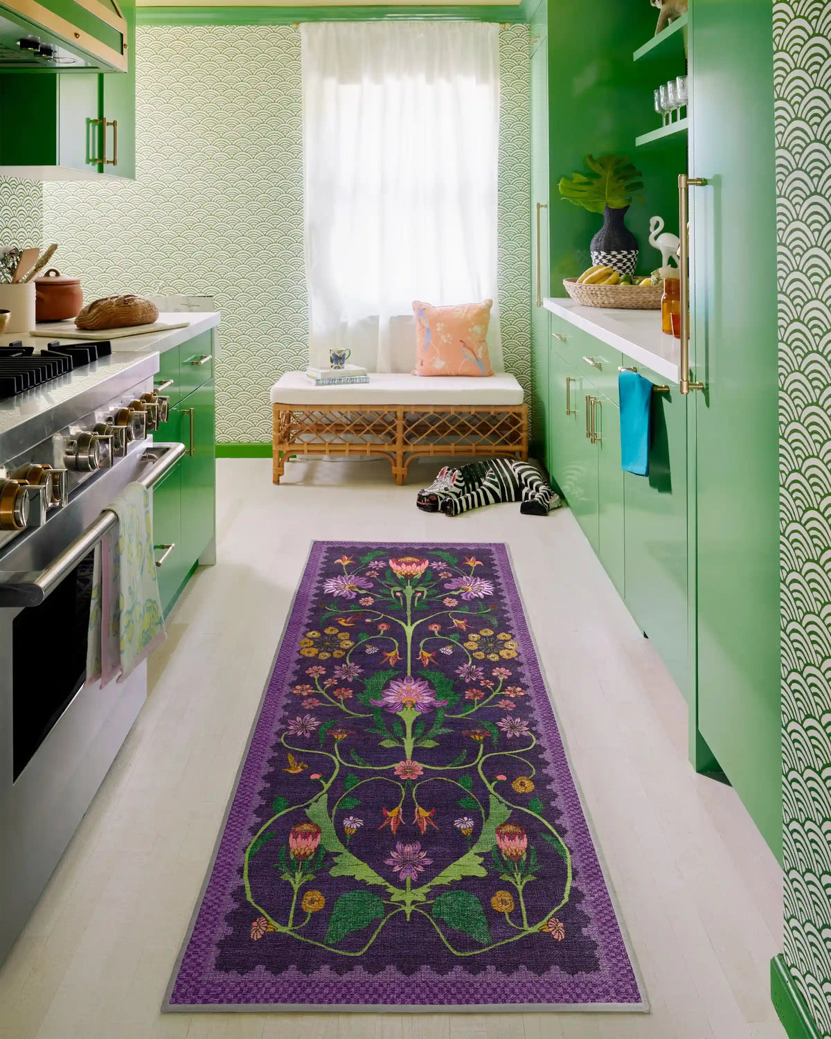 Protea Plum Rug by Iris Apfel