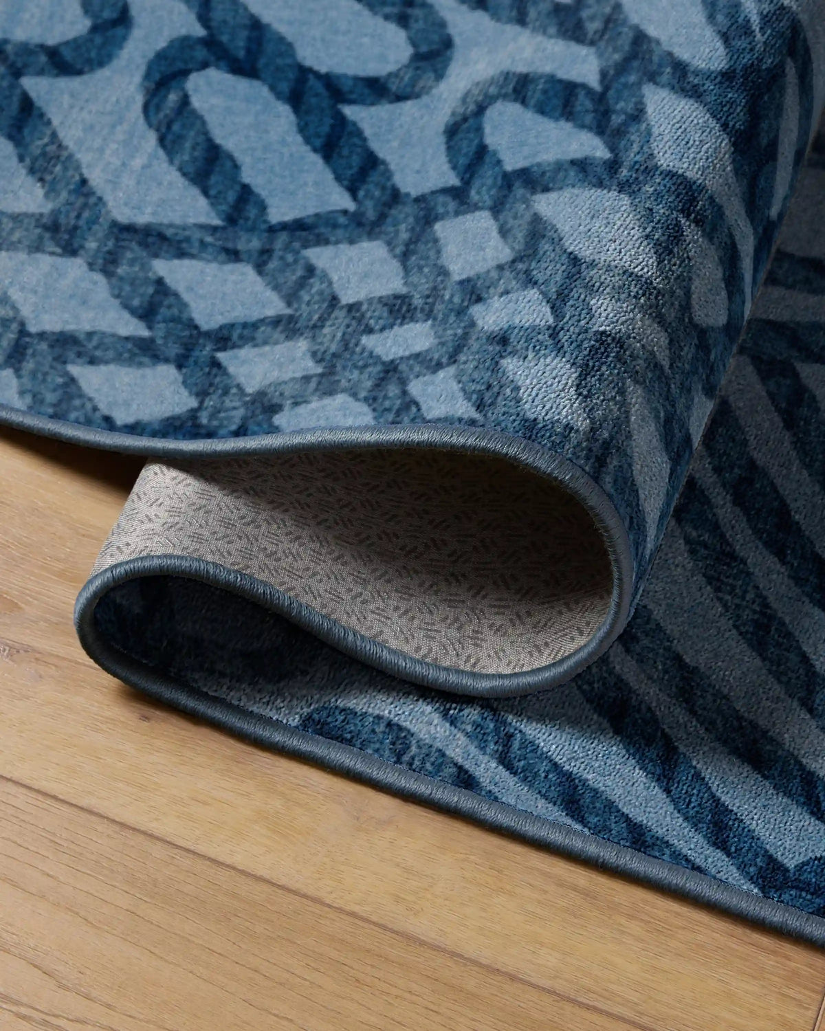 Rica Rope Stone Blue Rug by Humberto Leon
