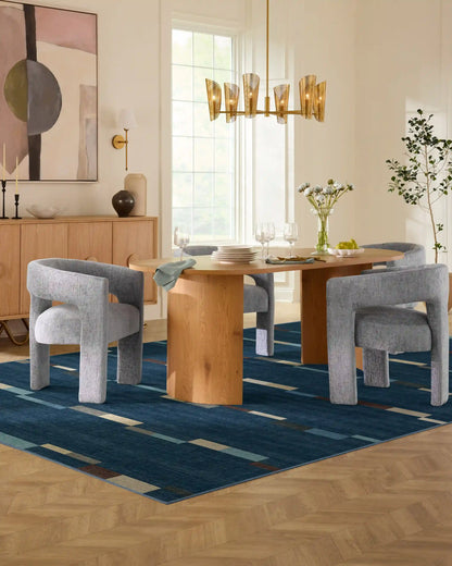 Rift Navy Rug