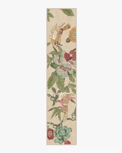 Bamboo & Bird Blush & Jade Rug by Sanderson