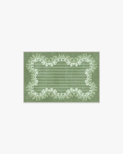 Oxbow Botanical Green Rug by Sanderson