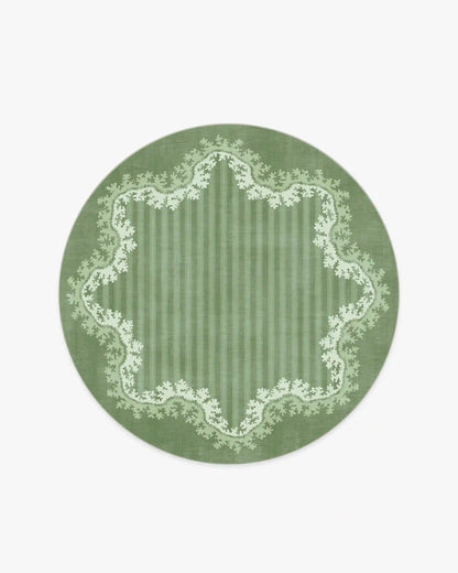 Oxbow Botanical Green Rug by Sanderson