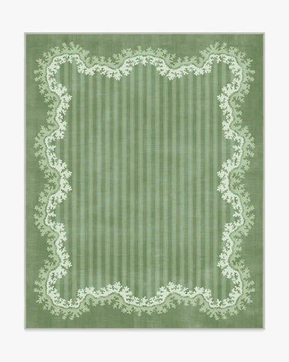Oxbow Botanical Green Rug by Sanderson