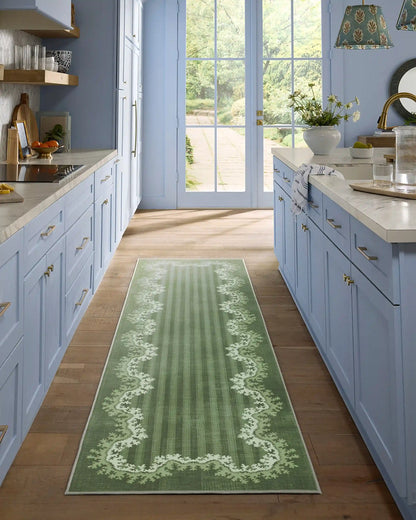 Oxbow Botanical Green Rug by Sanderson