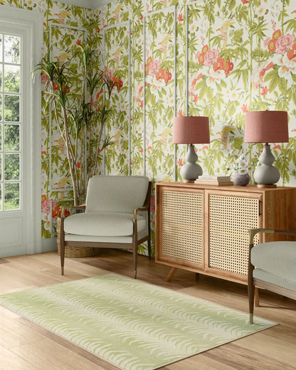 Tree Fern Matcha Green Rug by Sanderson