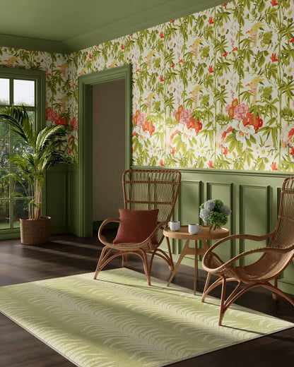 Tree Fern Matcha Green Rug by Sanderson