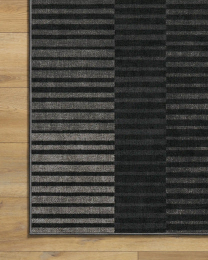 Shadow Stripe Charcoal Rug