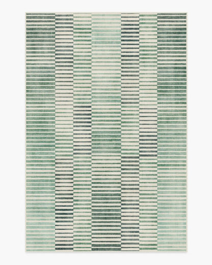 Shadow Stripe Green Rug