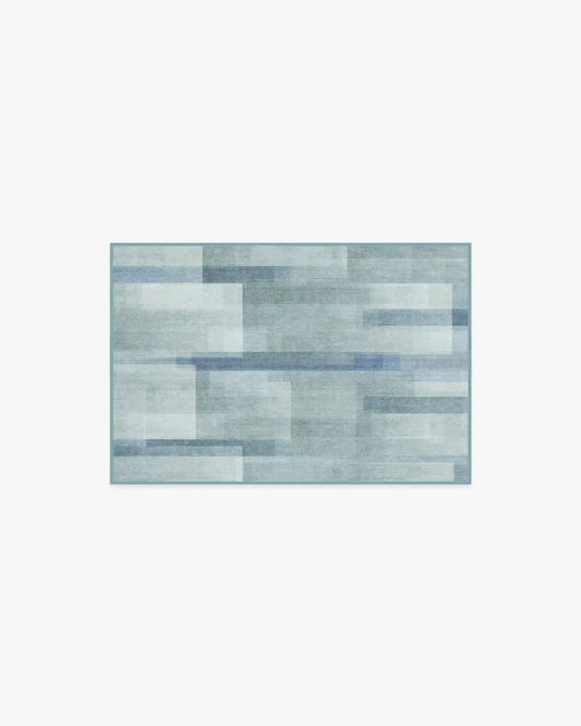 Solar Drift Silver Blue Rug