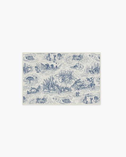 Star Wars Toile Blue Rug
