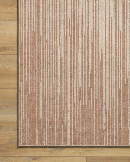 Striated Border Neutral Rug