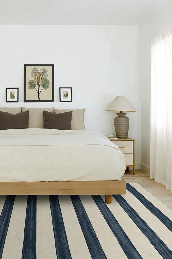 Sumi Sailor Stripe Navy Rug
