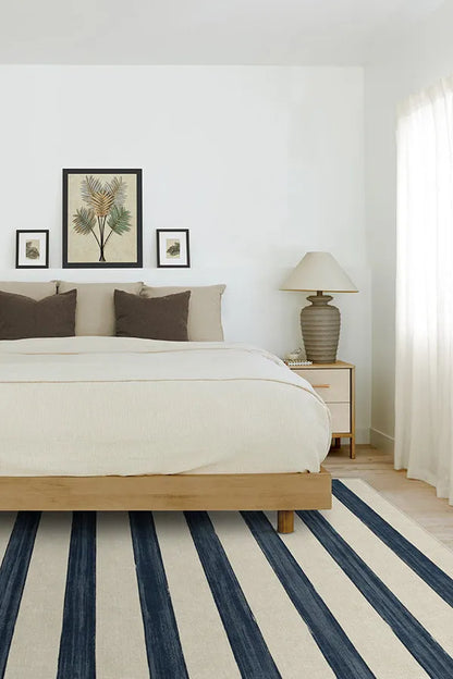 Sumi Sailor Stripe Navy Rug