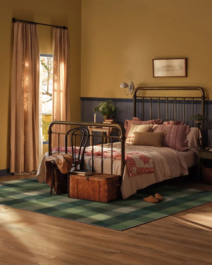 Tallitha Green & Tan Rug
