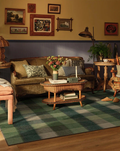 Tallitha Green & Tan Rug