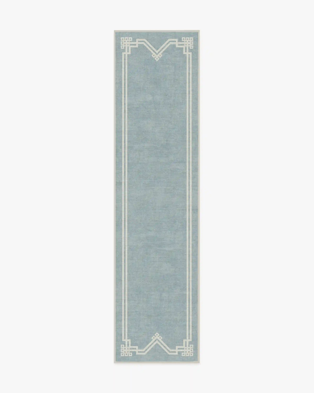 Chrysler Border Chambray Blue Rug by The Hiltons