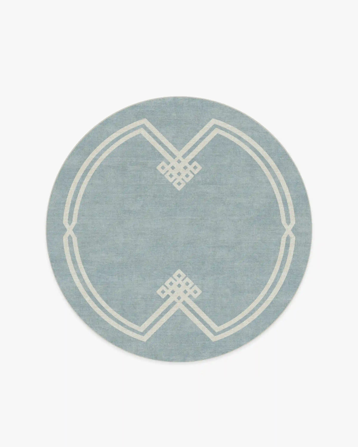 Chrysler Border Chambray Blue Rug by The Hiltons